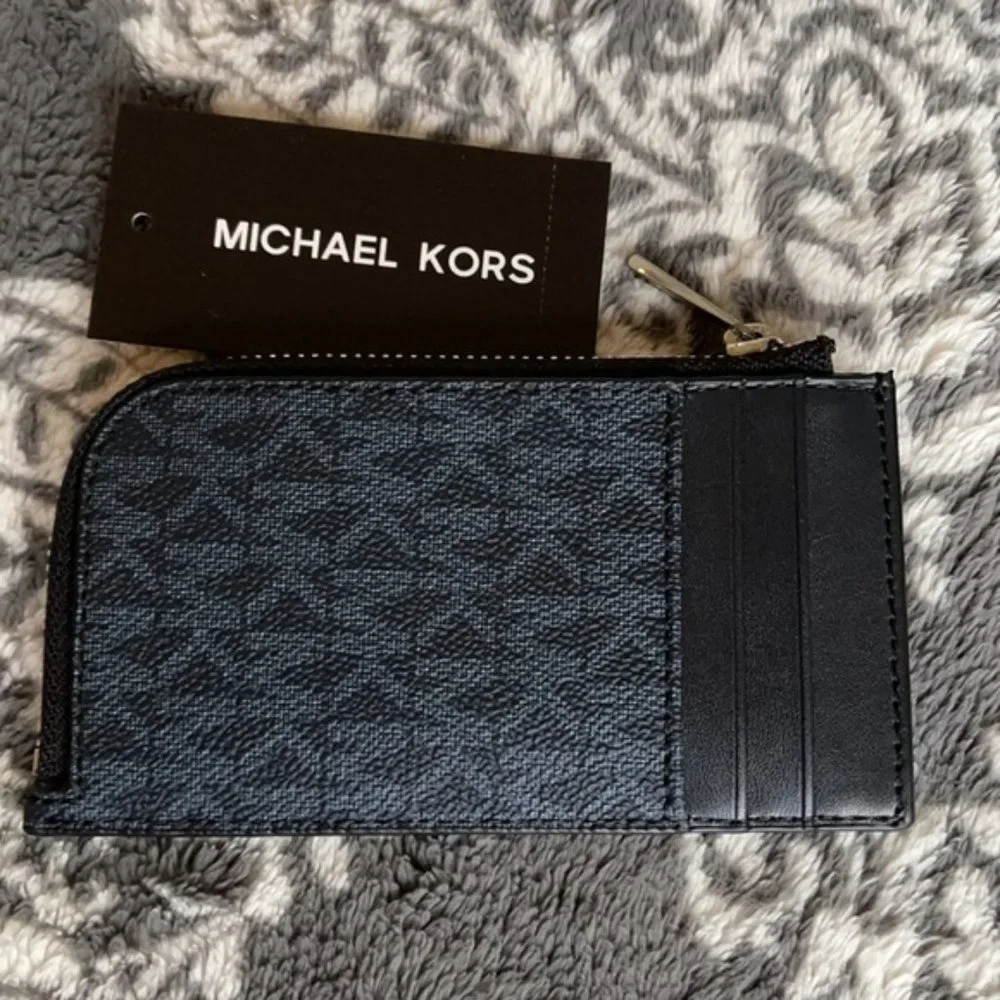 Michael Kors L Zip Mini Wallet Admiral NWT